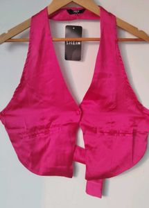 Stylish Pink Backless top