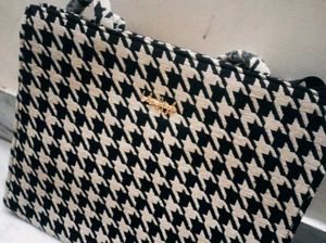 Houndstooth Tote Bag
