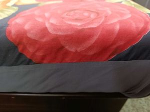 Grey Floral Double Bedsheet With 2 Pillow Covers