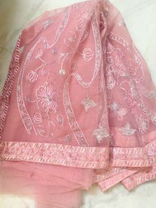 Net Saree Without Blouse(PRICE DROP)