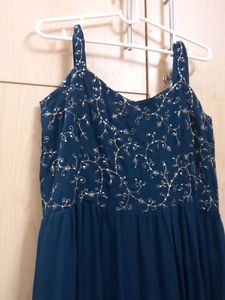 Elegant Blue Maxi Dress