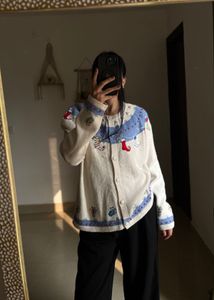 CROFT &amp; BARROW XMAS SOCKS WHITE CARDIAGN