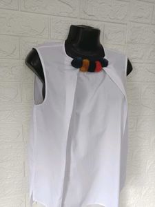 Zara Pure Cotton White Sleeveless Top