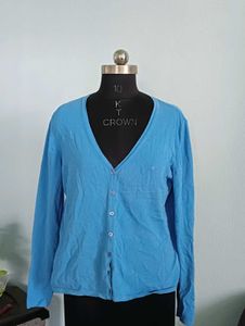 Blue Cardigan Sweater