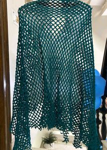 Green Crocheted Scarf