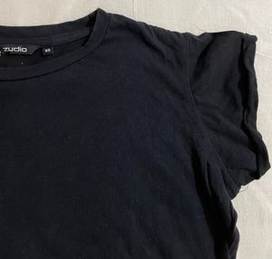 Zudio Black Basic T Shirt