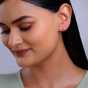 925 Real Silver Heart Earrings
