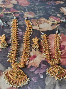 Jewellery Set - Long Haaram, Short Neclace, Jhumka