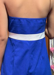 Blue Halter Jumpsuit