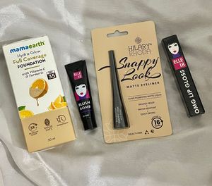 Combo Of Foundation,blush,eyeliner,lip Gloss