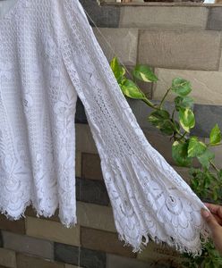 Lace Bell Sleeve Top