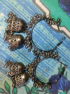 Oxidised Jhumka Earings