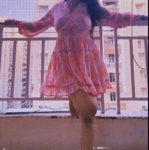 Pink Tie-Dye Mini Dress