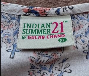 Floral Print Cotton Kurta