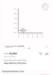 GIVA Silver Zircon Sunshine Halo Ring