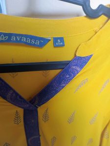 Printed Mustard Kurta