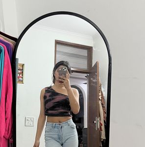 Stylish Tie-Dye One Shoulder Top