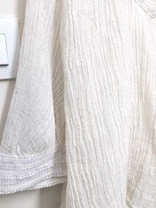 White V-Neck Top