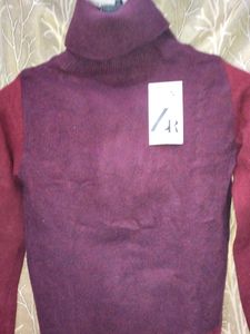 Colorblock Turtleneck Sweater