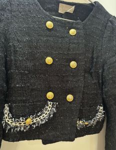 Elegant Black Tweed Jacket