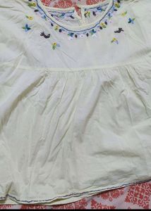 Embroidered Kurta And 2 Tops Combo