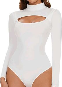 White Cutout Bodysuit