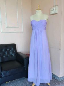 Lilac Strapless Maxi Dress