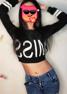 Combo Of Crop Top And Ripped Jeans