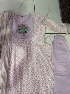 Elegant Lavender Kurta Set