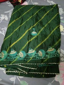 Green Chiffon Saree