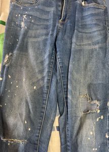 Distressed Denim Jeans
