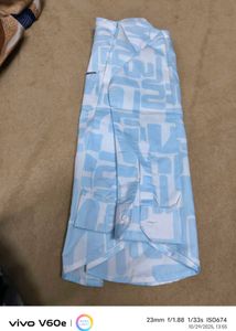 Patterned Blue Shirt