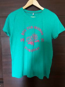 ONLY Women’s Dark  Sea Green Tshirt ( L)