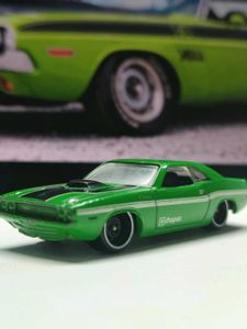 Green Dodge '70s Challenger Hotwheels Vintage Car