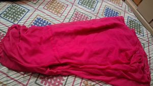 Embroidered Pink Kurta/Kurti pant garara