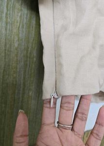 Beige Puff Sleeve Crop Top