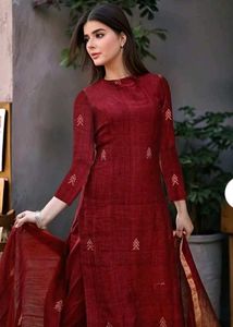 Elegant Maroon Kurta Set, XL SIZE