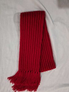 Red handmade crochet Mikasa mufler/scarf