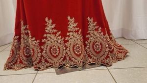 Stunning Red &amp; Gold Evening Gown