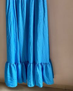 Blue Striped Midi Dress