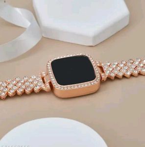 Rose Gold Crystal Smart Watch