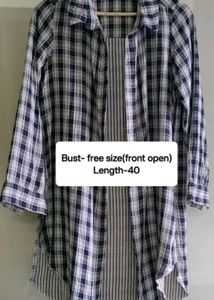 Blue &amp; White Long Shirt