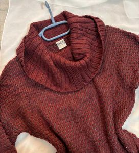 🎁Buy1 Get1 Free Cozy Burgundy Knit Sweater B