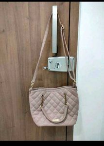 Caprese Pink Quilted Shoulder Bag