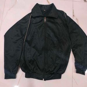 Black Track Jacket - Zip Up