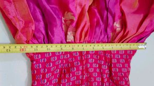 Banarsi Pink Gown Or Anarkali Kurti