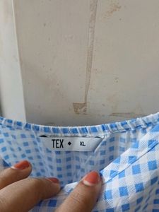 Blue White Checker Dress
