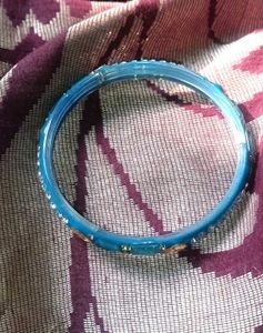 Blue &amp; Rhinestone Bangle