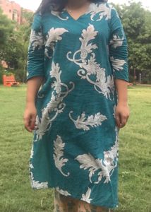 Robin Blue Leaf Kurta