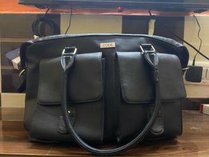 Code Women’s Black Leather Tote Bag
